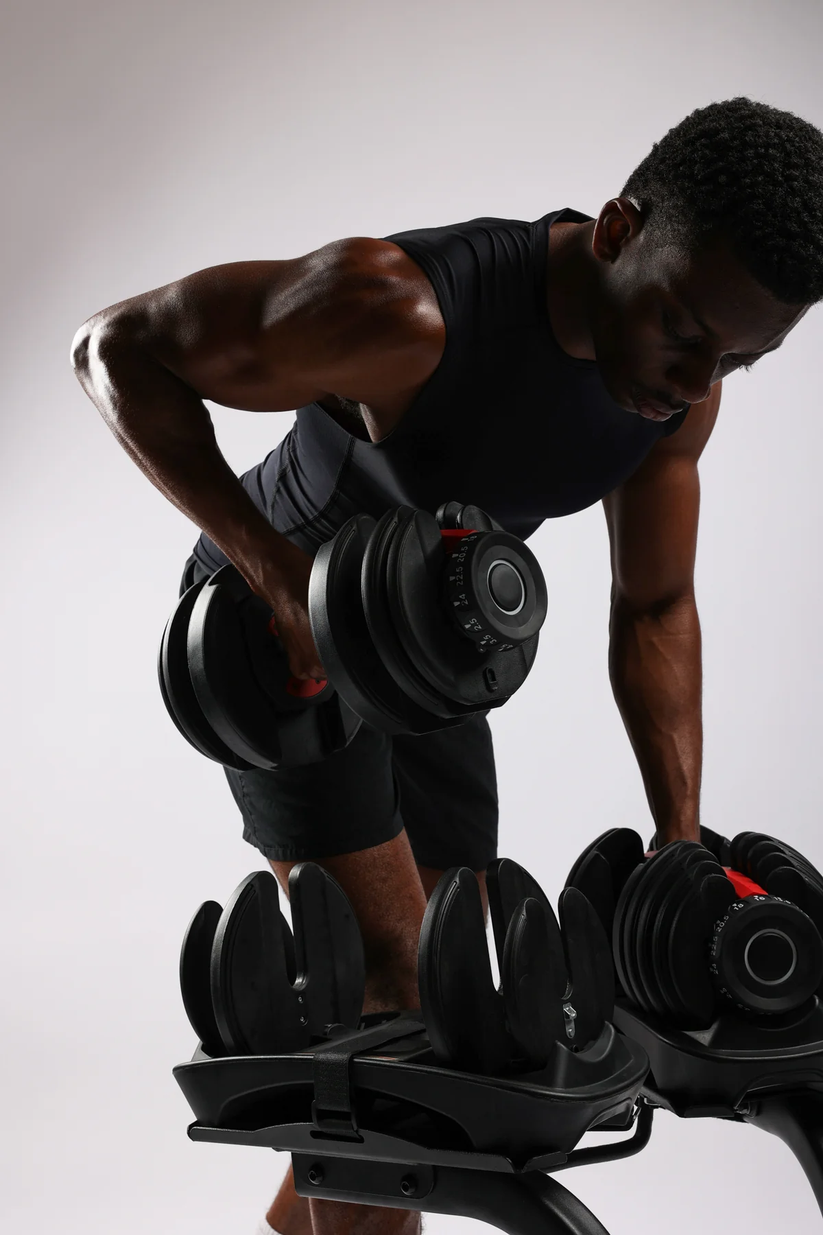 Adjustable Dumbbell 24kg Pair with Stand Rack Package - Image 3