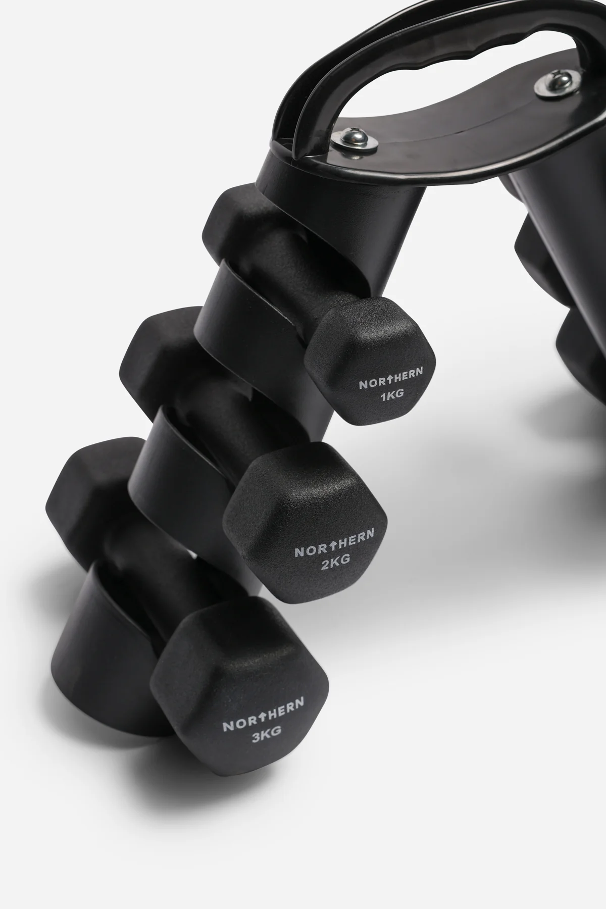 Northern Neoprene Dumbbell Rack With Dumbbells - Image 5